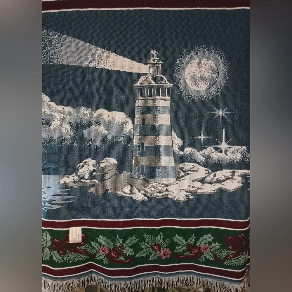 Vintage‎ lighthouse throw 48x60